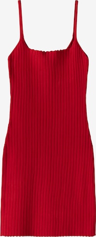 Bershka Плетена рокля в червено: отпред