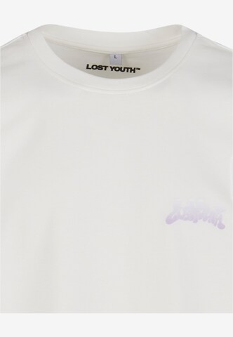 Lost Youth T-Shirt 'Flowers' in Weiß