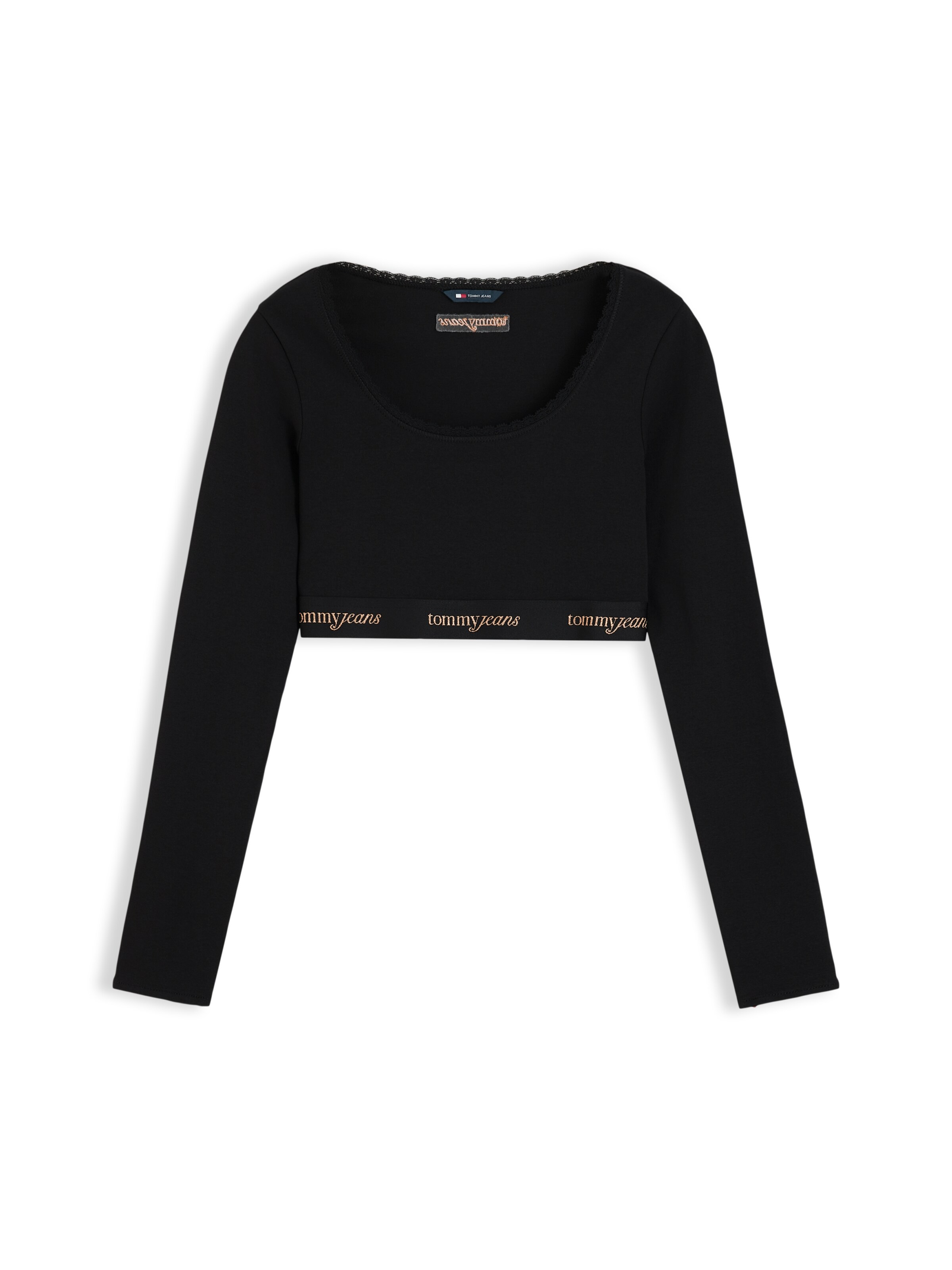 Tricou de la Tommy Jeans pe negru: față
