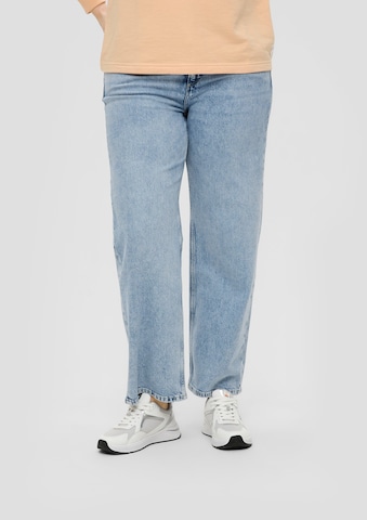 QS Wide leg Jeans in Blauw: voorkant