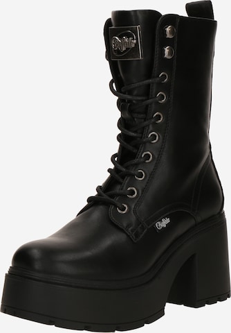 BUFFALO Ботинки на шнуровке 'MILA' в Черный: спереди