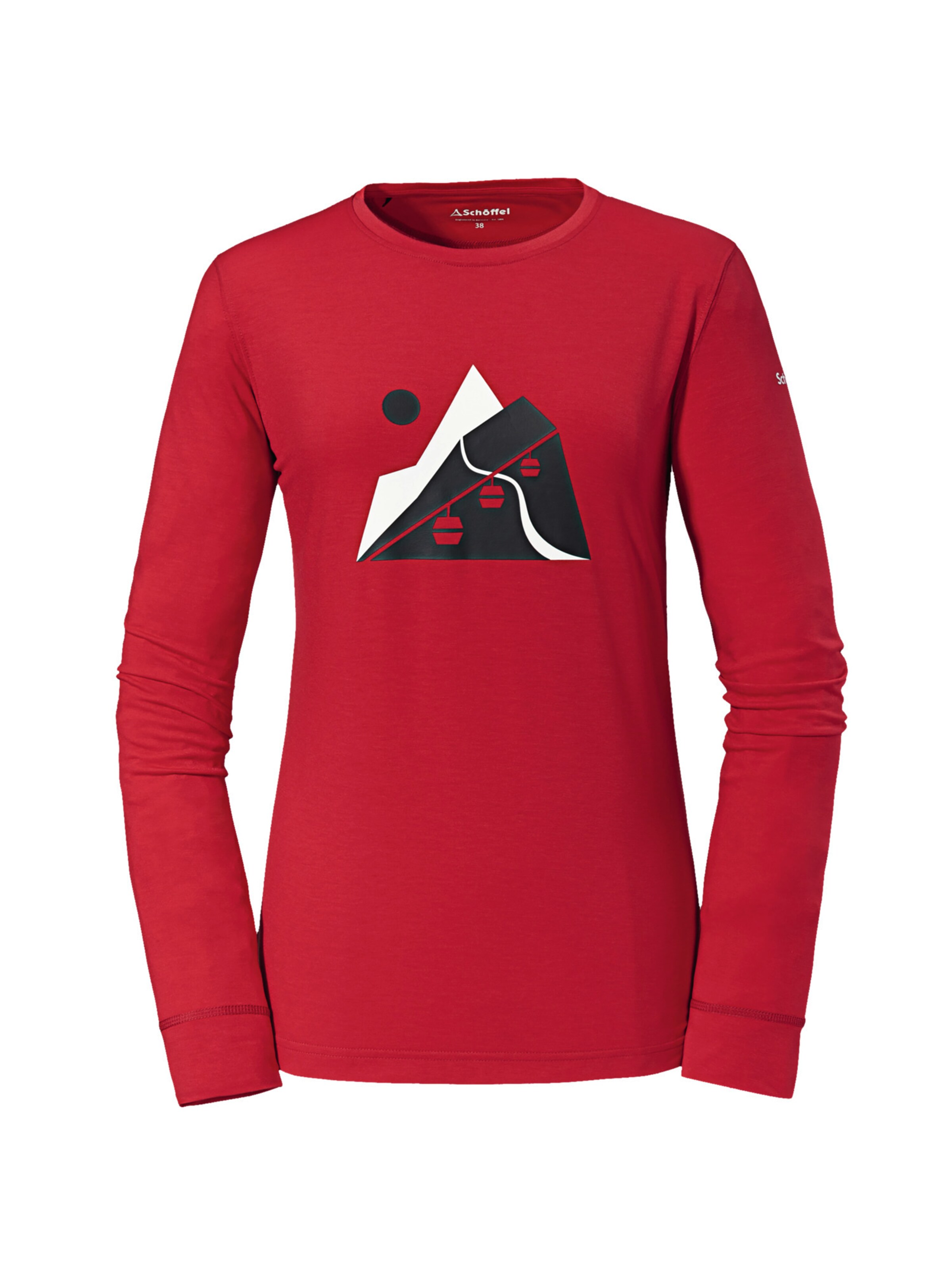 Maglia funzionale 'Glogghus' di Schöffel in rosso: frontale