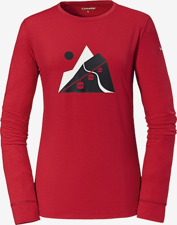 Schöffel Functioneel shirt 'Glogghus' in Rood: voorkant
