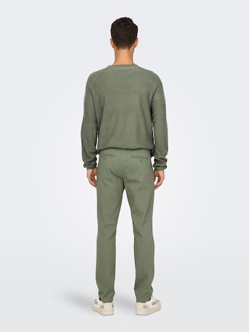 Only & Sons Regular Chino trousers 'ONSMark' in Green