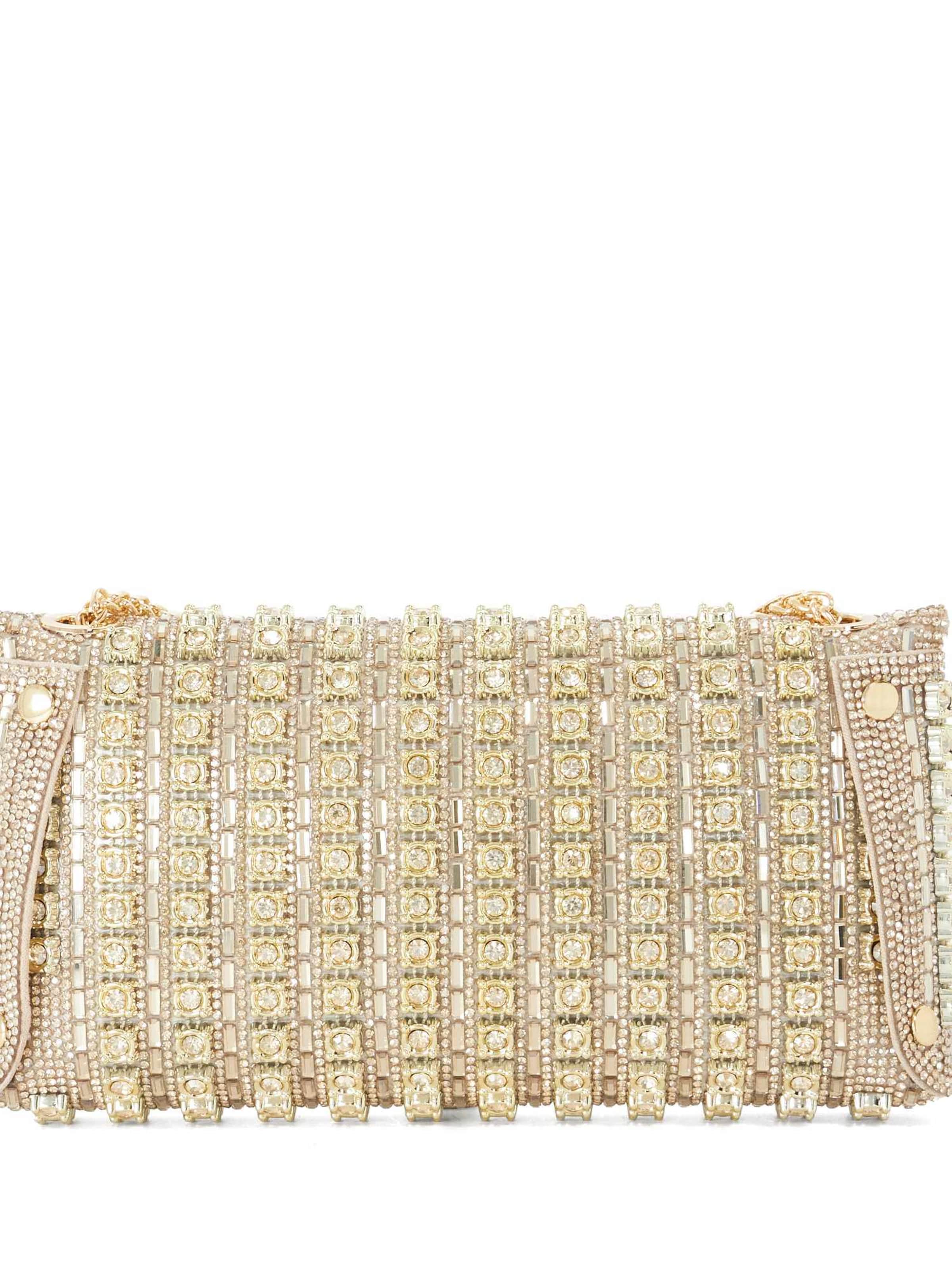 Dune LONDON Clutch 'Elabourate' in Goud