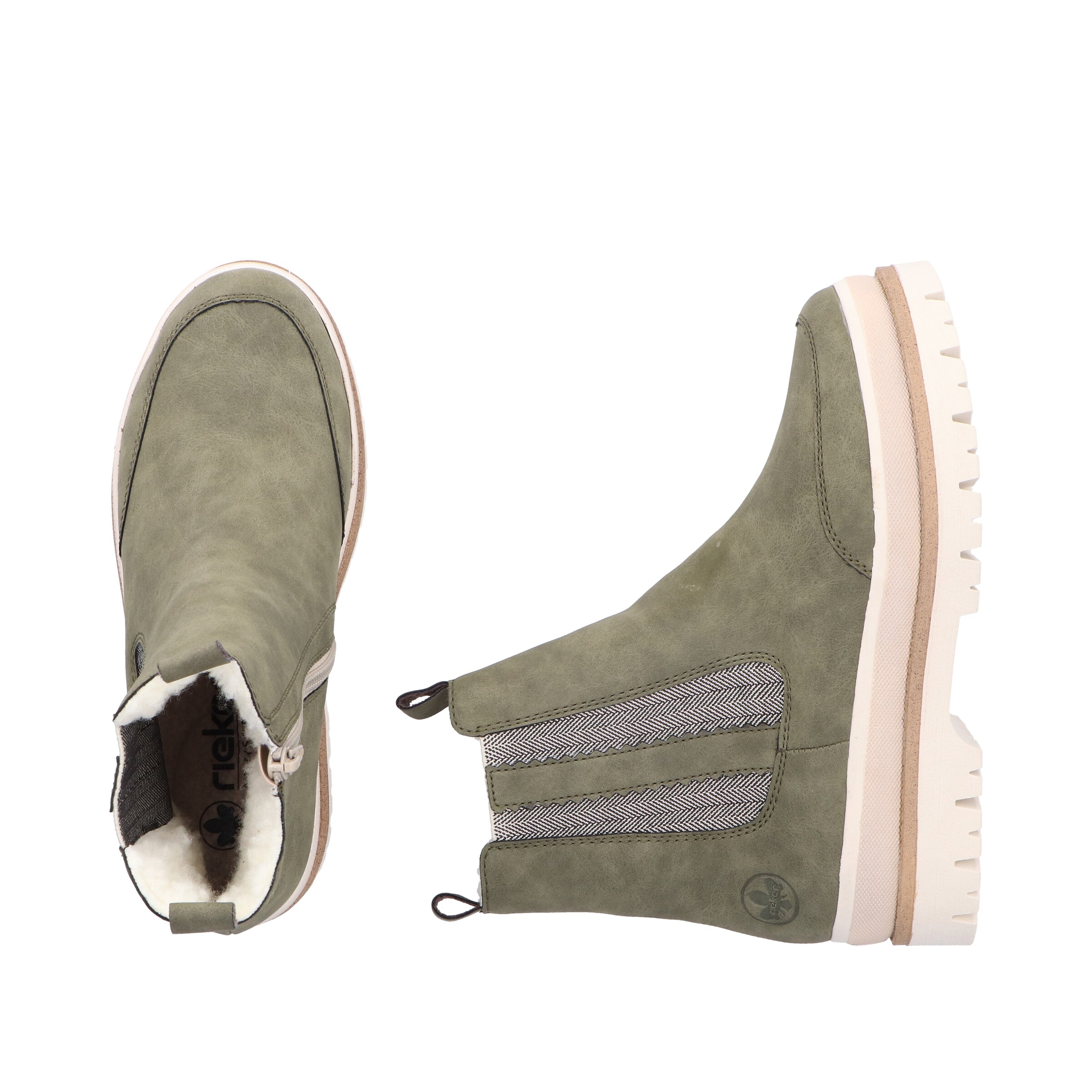 Rieker Chelsea Boots in Green
