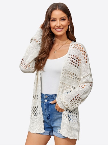 Imily Bela Pletena jopa | bela barva