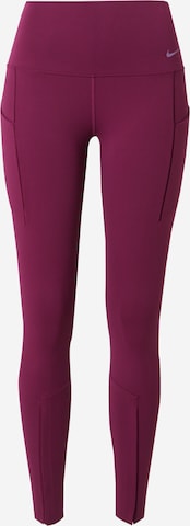 NIKE Skinny Sports trousers 'UNIVER' in Red: front