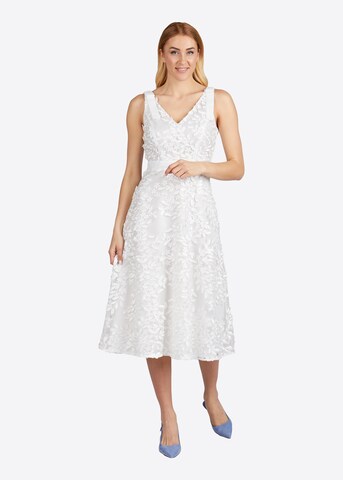 Robe de cocktail KLEO en blanc : devant