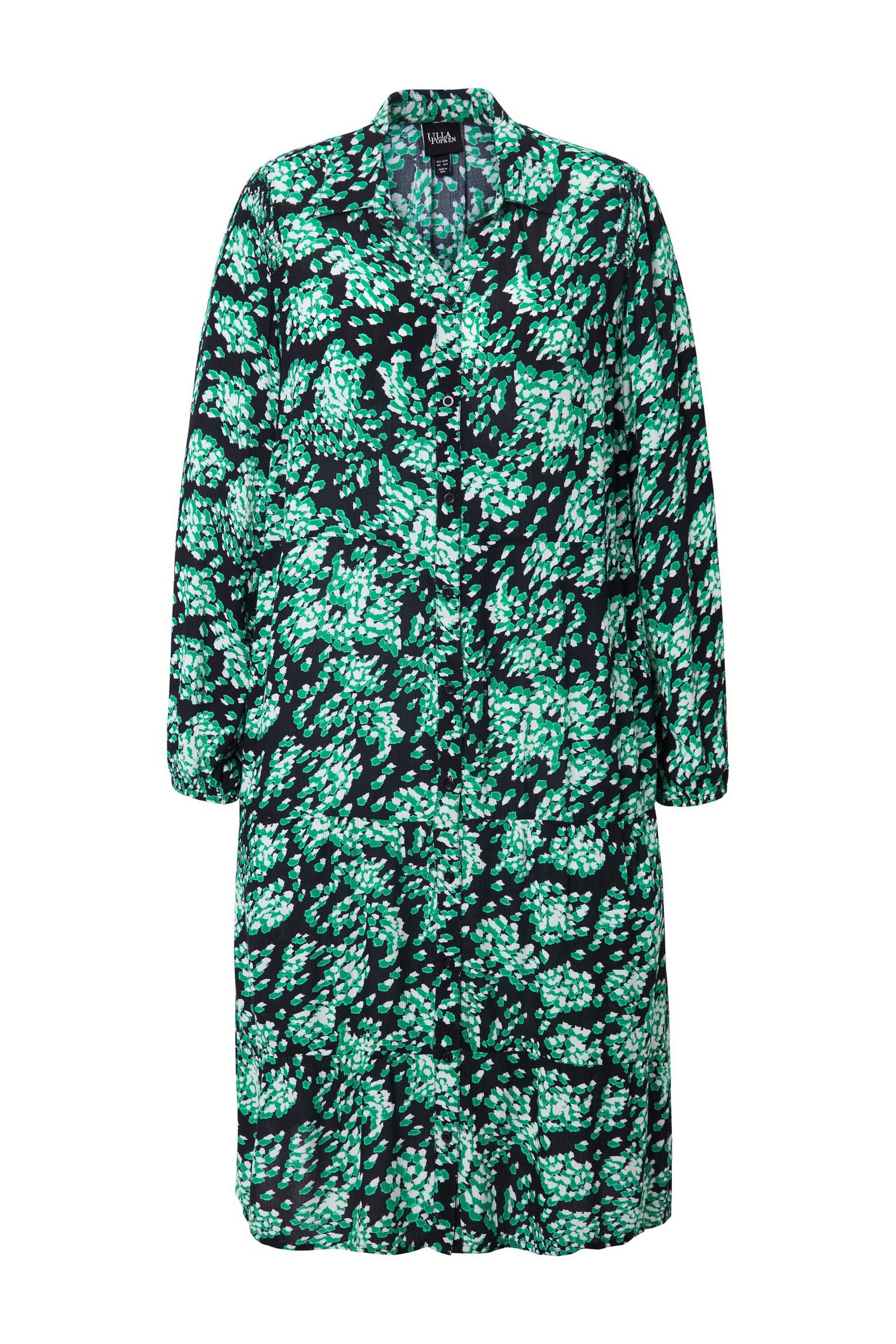 Ulla Popken Платье-рубашка в Зеленый: спереди