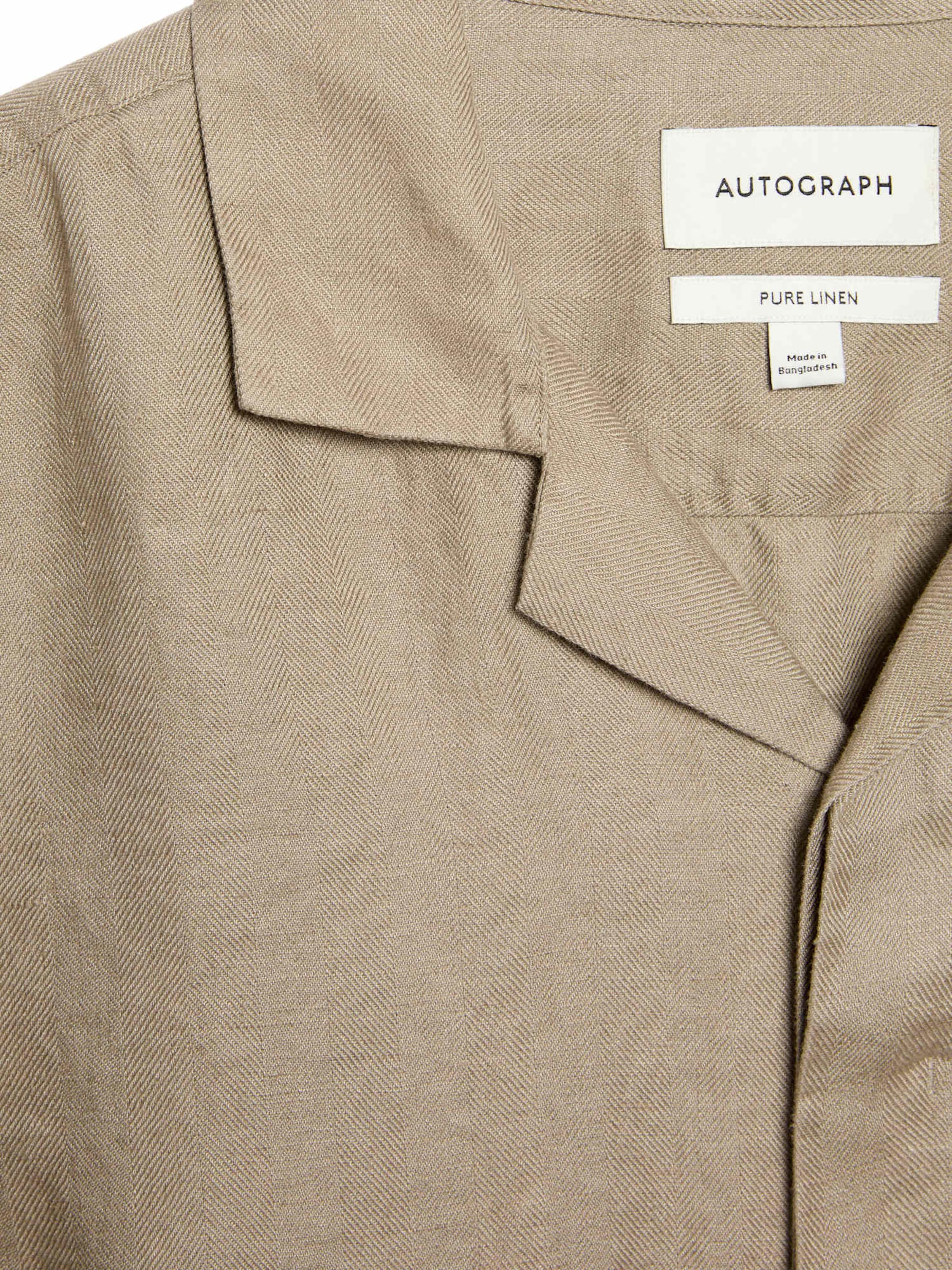 Marks & Spencer Regular fit Button Up Shirt in Brown