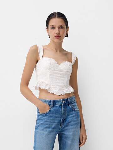 Bershka Topp i vit: framsida