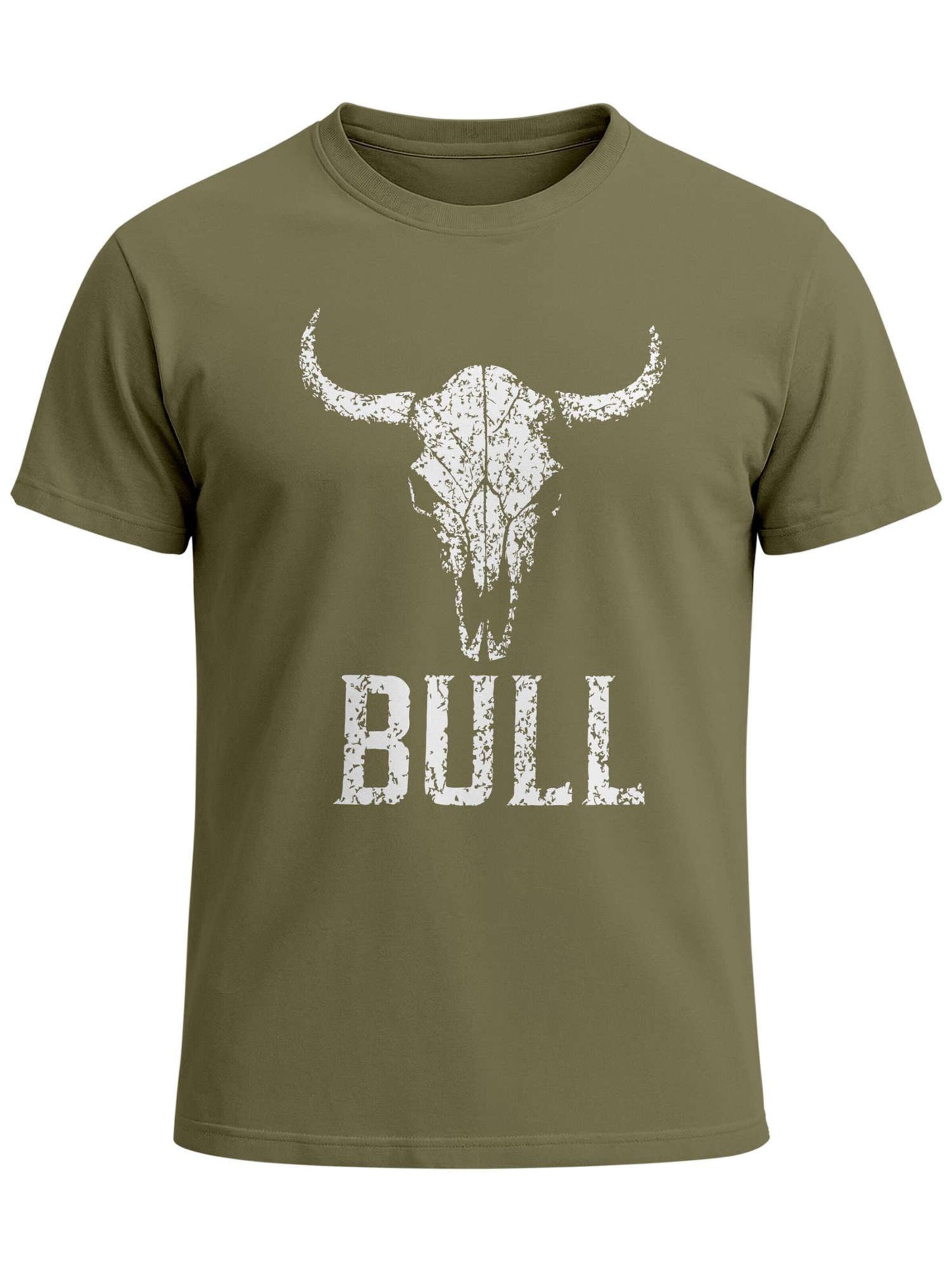 Neverless Shirt 'Bull' in Green: front