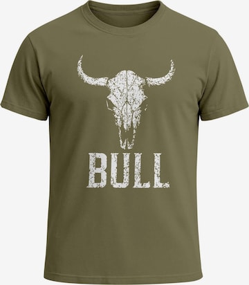 Neverless Shirt 'Bull' in Green: front