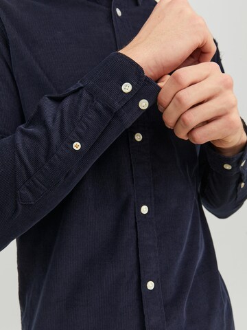 JACK & JONES Slim fit Button Up Shirt in Blue