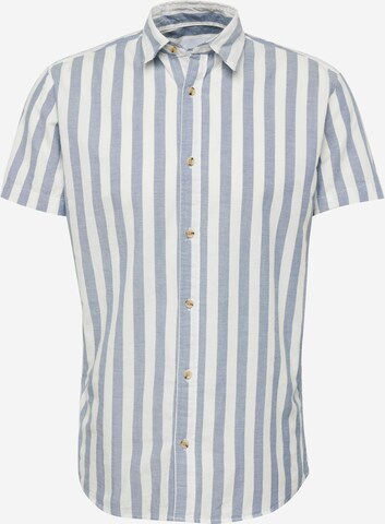 JACK & JONES Slim fit Button Up Shirt 'JOSHUA' in Blue: front