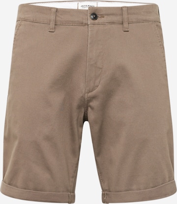 JACK & JONES Chino trousers 'Dave' in Brown: front