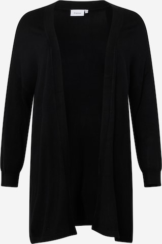 Fransa Curve Knit cardigan 'Blume' in Black: front