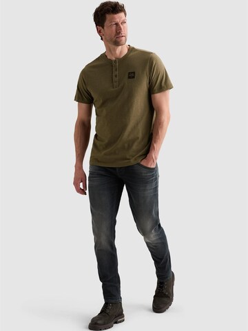 PME Legend Regular fit Skjorta 'Henley T-shirt with badge' i grön
