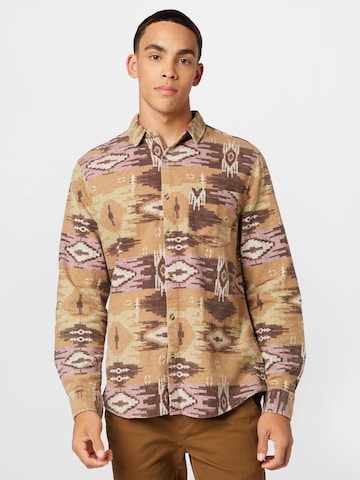 Cotton On Regular fit Button Up Shirt 'CAMDEN' in Brown: front
