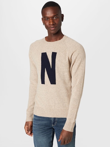 NORSE PROJECTS Pullover 'Fridolf N Donegal' in Beige: predná strana