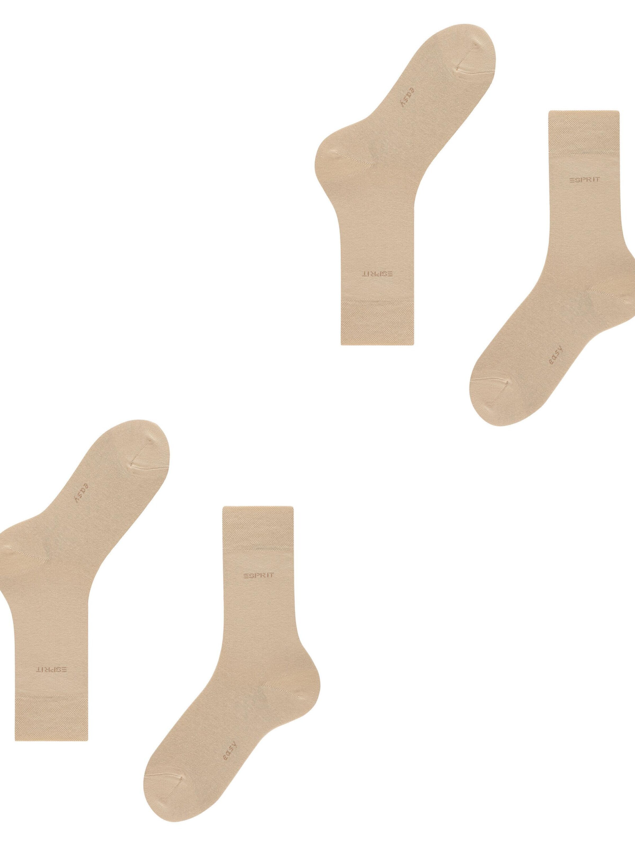 ESPRIT Socks 'Basic Easy 2-Pack' in Beige