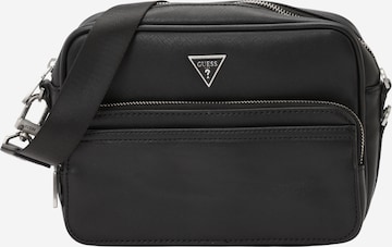 GUESS Olkalaukku 'MILANO CROSSBODY DOUBLE ZIP' värissä musta: etupuoli