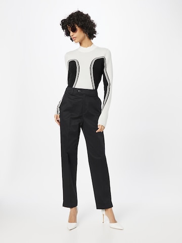 ESPRIT Regular Trousers with creases in Black