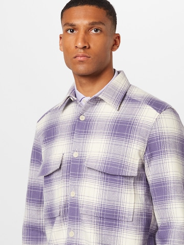DRYKORN Regular fit Button Up Shirt 'GUNRAY' in Purple