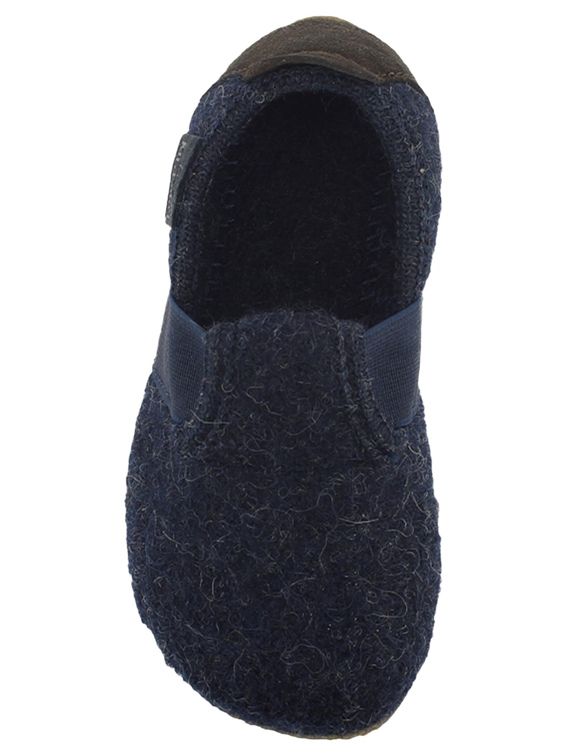 Living Kitzbühel Huisschoenen 'T-Modell Schurwolle' in Blauw