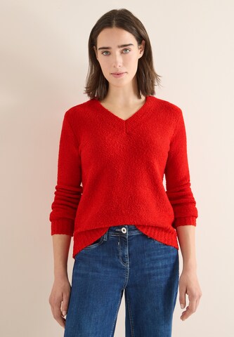 CECIL Sweater 'Bouclé' in Orange: front