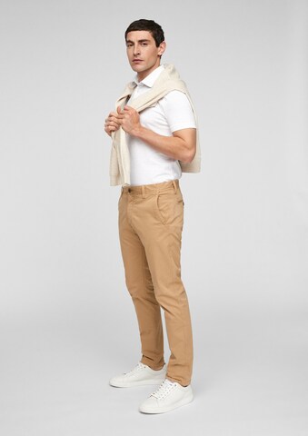 s.Oliver Slimfit Chinohose in Braun