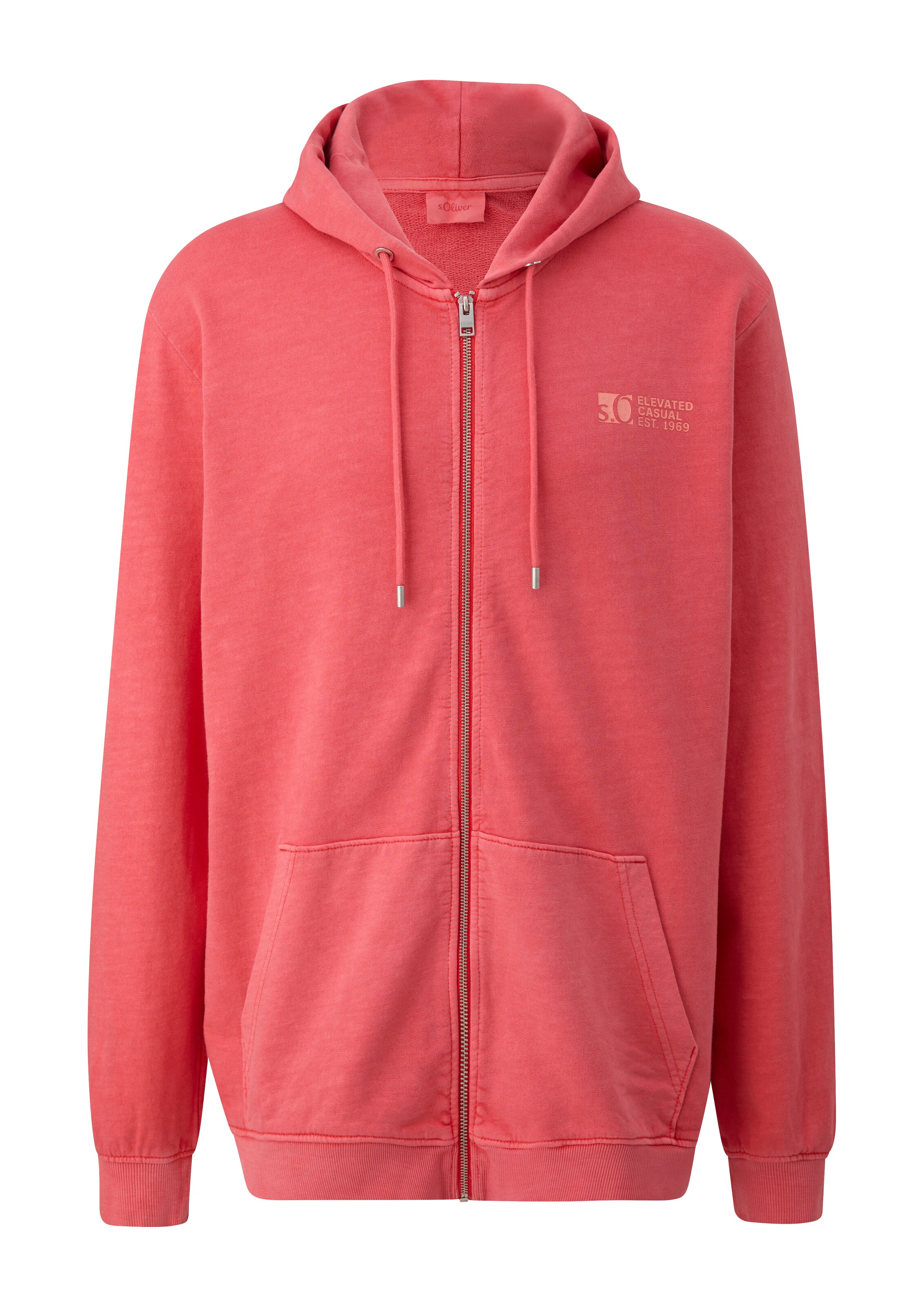 s.Oliver Red Label Big & Tall Sweatjacke in Rot: Vorderseite