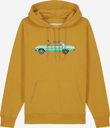 Watapparel Sweatshirt 'Surf Car' in Geel: voorkant