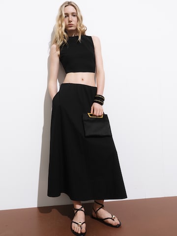 Gonna 'CRETA' di MANGO in nero