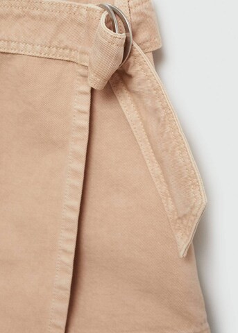 MANGO Regular Trousers in Beige