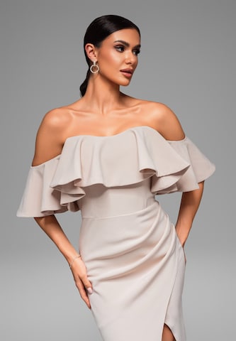 Ombre Evening dress in Beige