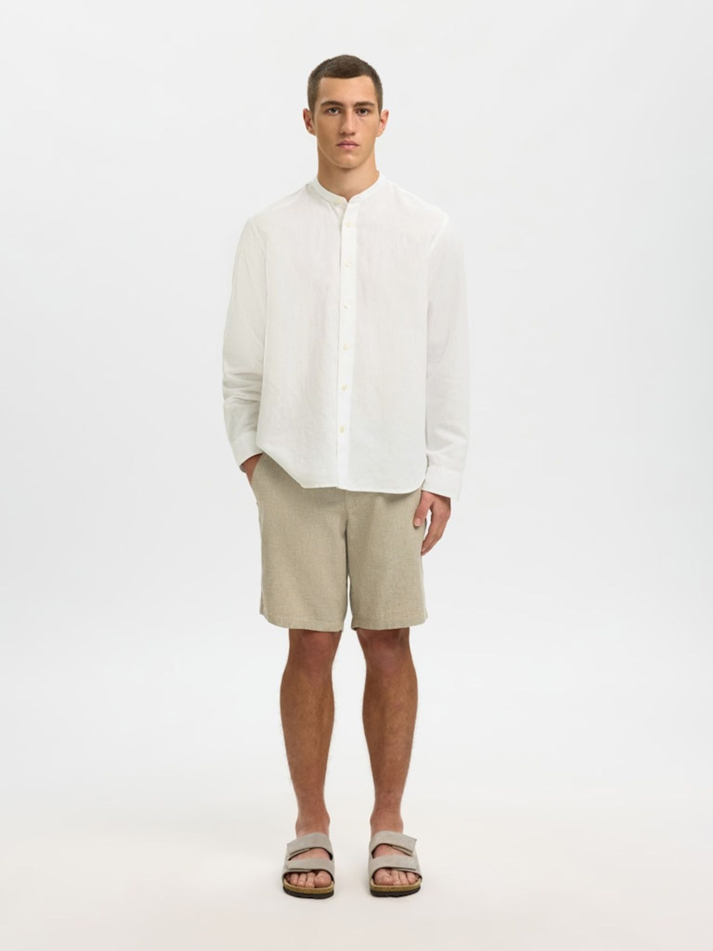 SELECTED Regular Fit Hemd 'SLMREGCLAY'‌‌‌‌‌‌ in Weiß