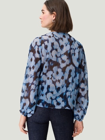 zero Chiffonbluse mit Print in Blau