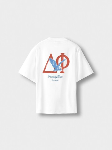 Burocs Shirt 'Oversized Eagle' in White: front