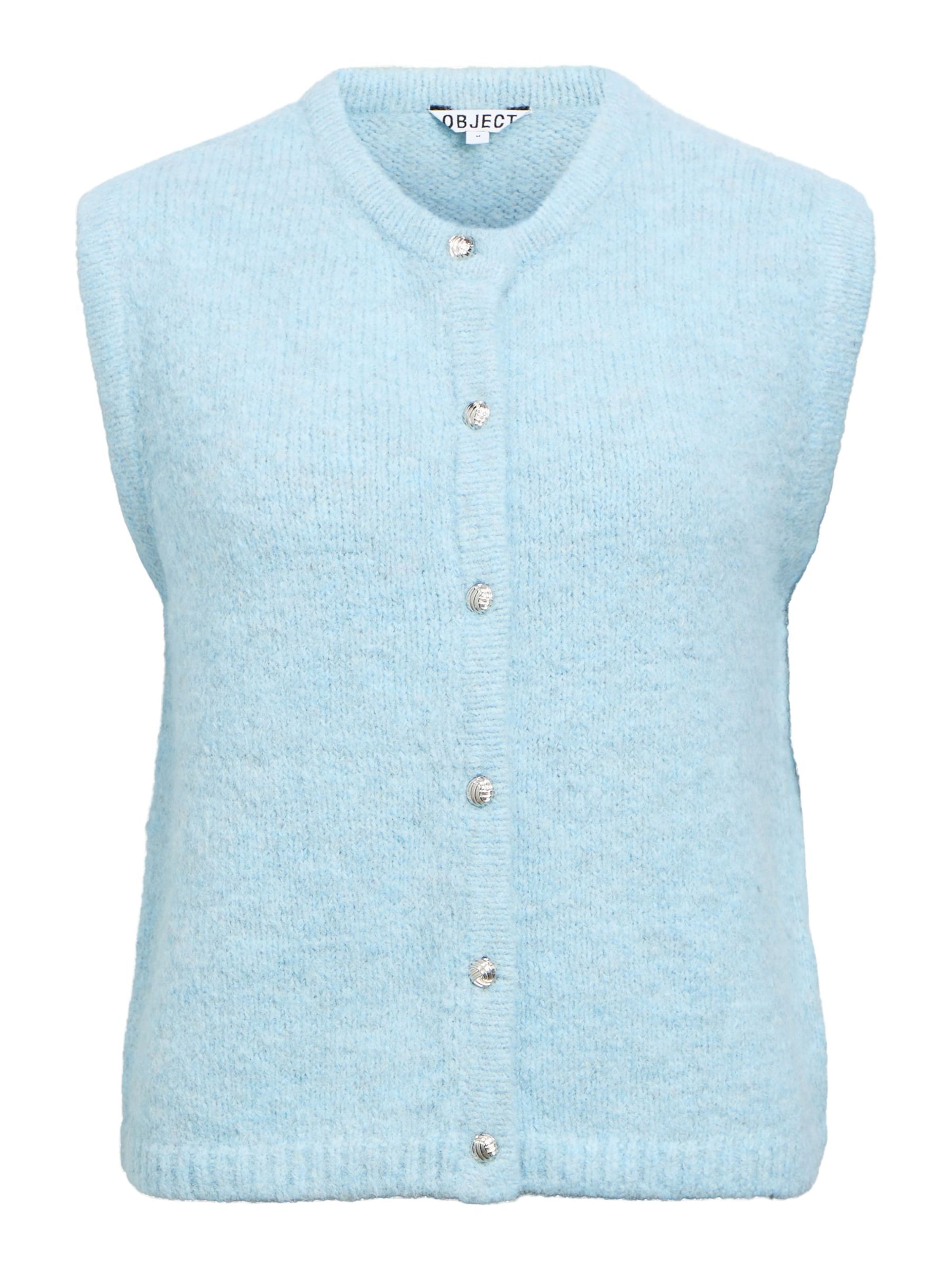 OBJECT Strikvest 'OBJSaggia' i blå: forside