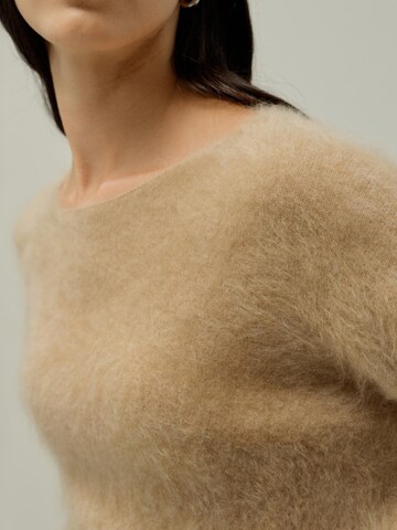 Lilysilk Pullover 'Bootneck-Pullover aus gebürstetem Kaschmir'‌‌‌‌‌‌ in Beige