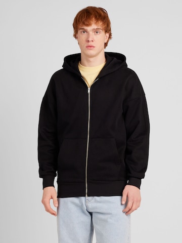 Only & Sons Zip-Up Hoodie 'DAN' in Black: front