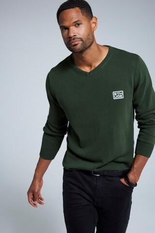 Pull-over STHUGE en vert : devant