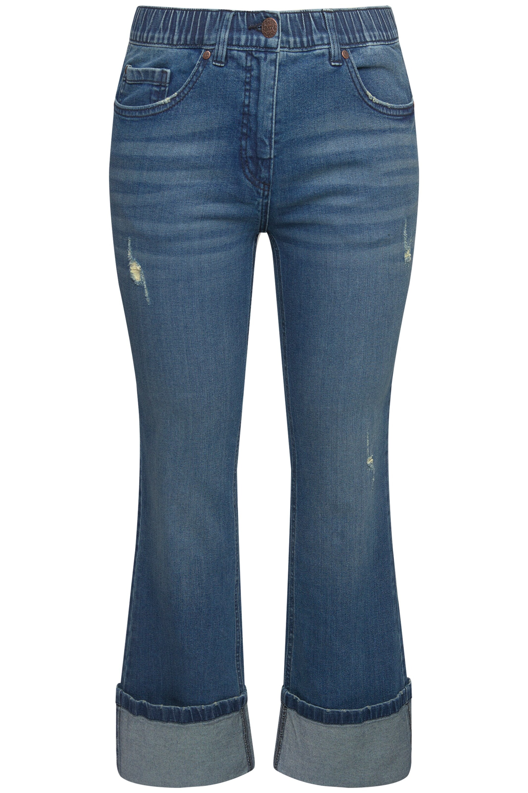 évasé Jean Ulla Popken en bleu : devant