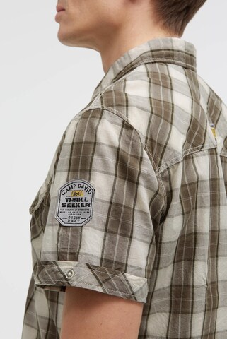 CAMP DAVID Slim fit Button Up Shirt in Brown