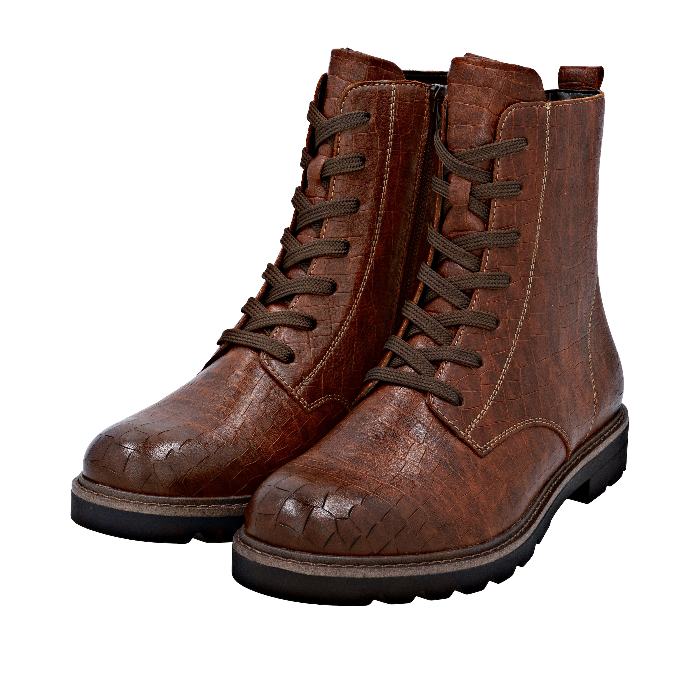 Bottines à lacets 'D2Q71' REMONTE en marron