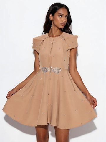 Robe de cocktail MSN Collection en marron