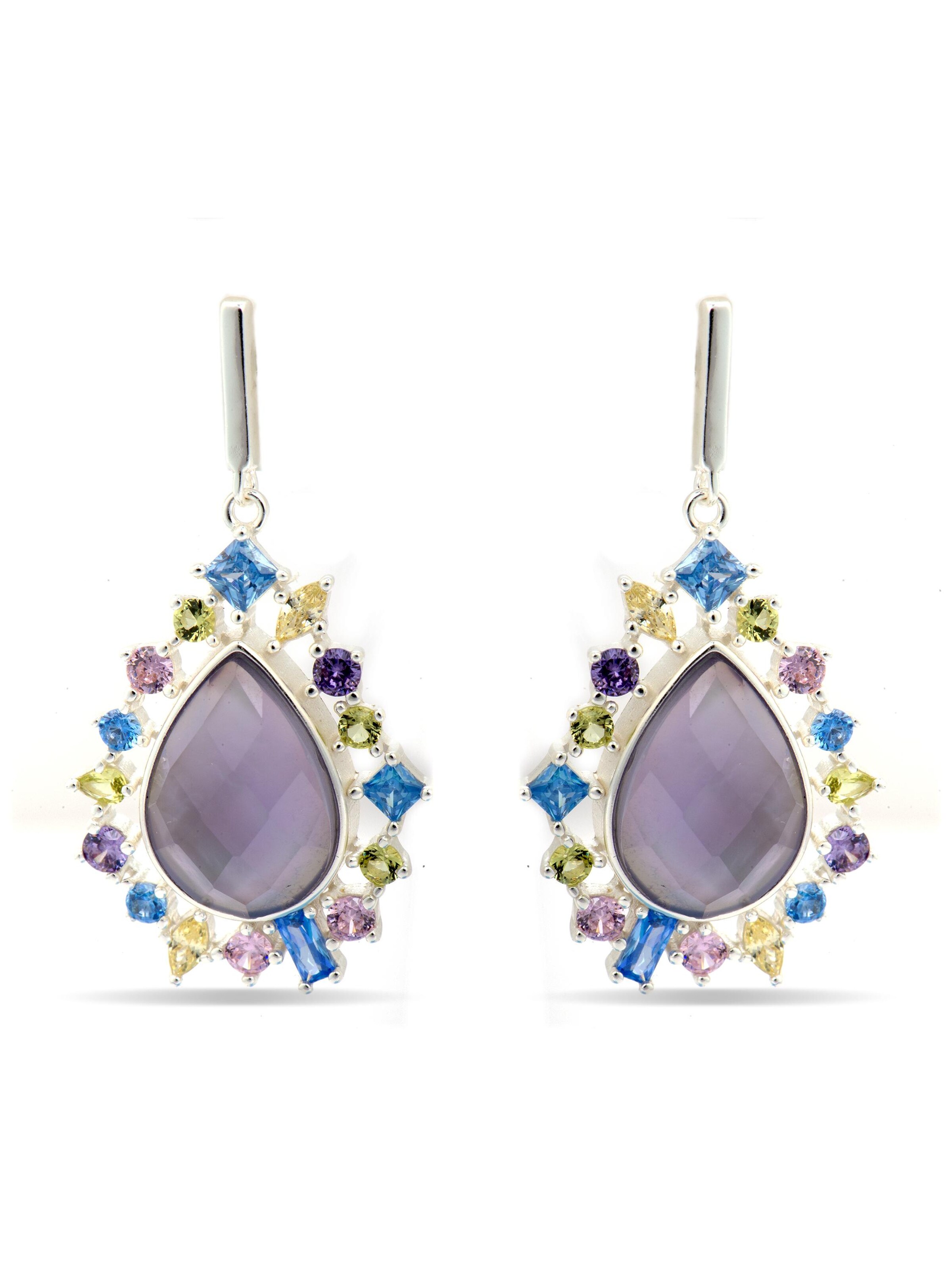 Boucles d'oreilles 'SHIGUA' Luxenter en mélange de couleurs : devant