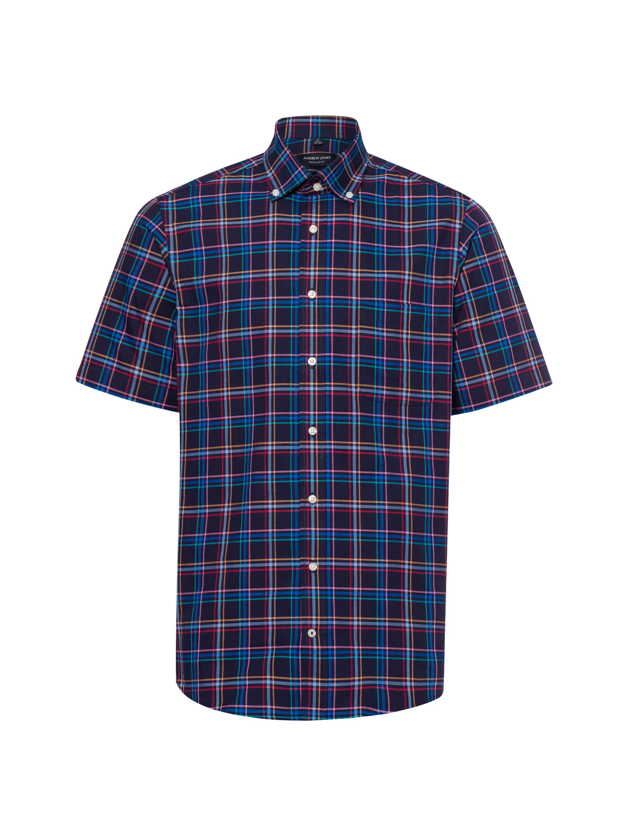 Andrew James Regular Fit Hemd in Blau: Vorderseite